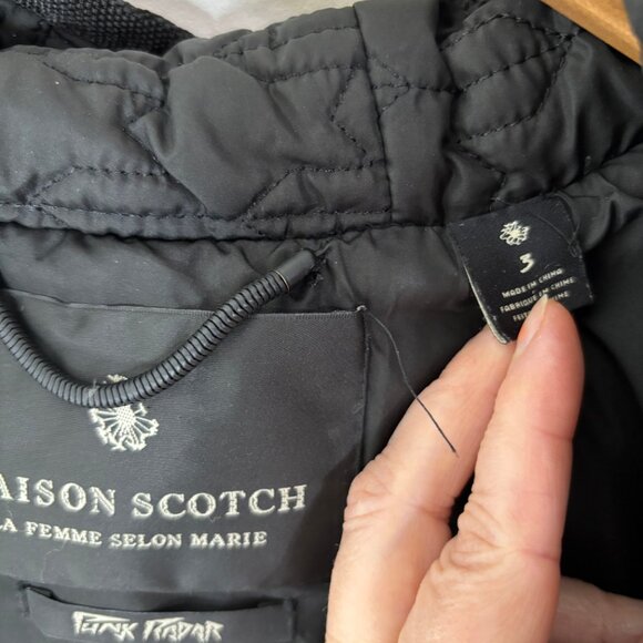 Scotch & Soda Maison Scotch Punk Radar Women's Leopard Print Down Puffer Coat L - Picture 14 of 16